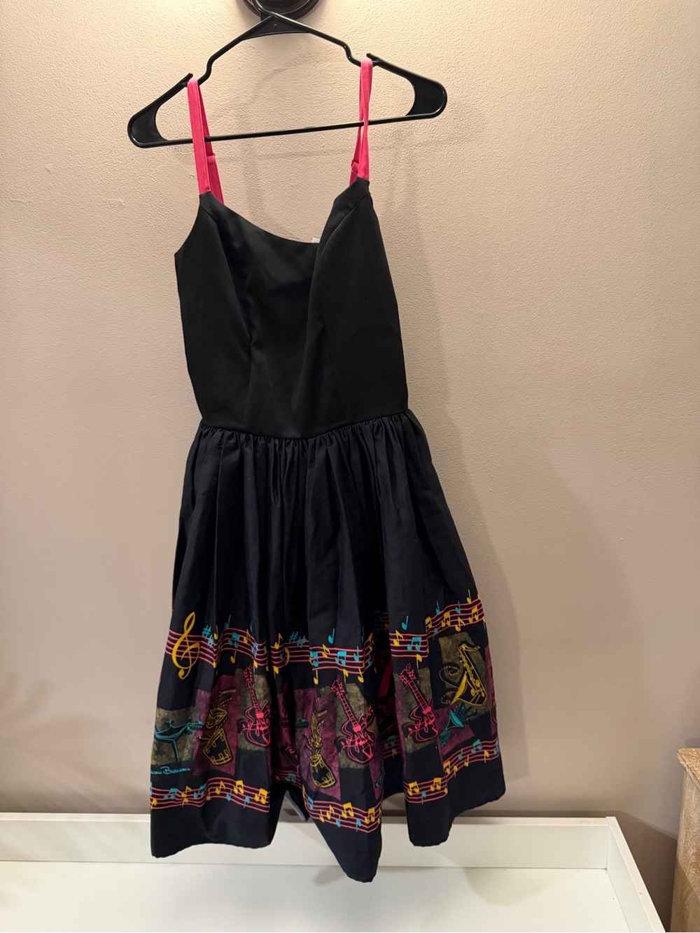 Pinup Couture Stephanie Dress Show Bizz Musical Print Stephanie Buscema Black L